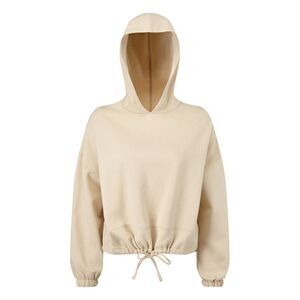 TriDri Womens/Ladies Oversized Crop Hoodie / Natural
